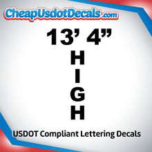 Load image into Gallery viewer, Trailer or Truck Height Number Decal Sticker Sign (Set of 2)
