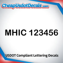 Load image into Gallery viewer, MHIC Number Decal Sticker (Set of 2)