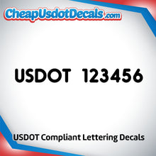 Load image into Gallery viewer, US DOT Number Decal Sticker (Set of 2)
