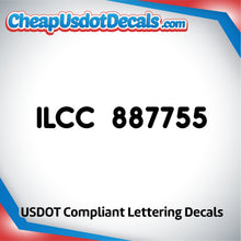 Load image into Gallery viewer, ILCC Number Decal Sticker (Set of 2)