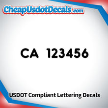 Load image into Gallery viewer, CA (California) Number Decal Sticker (Set of 2)