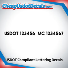 Load image into Gallery viewer, USDOT & MC Number Sticker Decal (Set of 2)