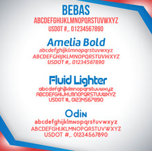 Load image into Gallery viewer, 3 Lines of Text Company Name, USDOT & MC Lettering Decals (Set of 2)