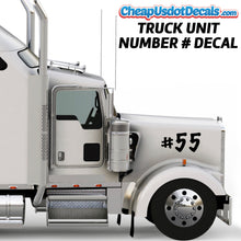 Load image into Gallery viewer, truck unit number decal