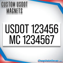 Load image into Gallery viewer, usdot mc magnetic sign