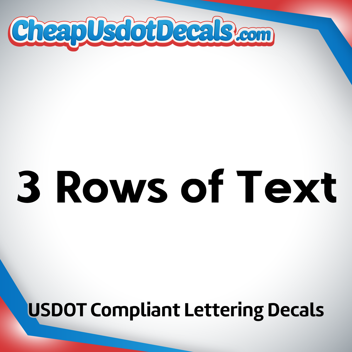 3 Rows of Text Decals – CheapUSDOTDecals