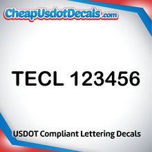 Load image into Gallery viewer, TECL Number Decal Sticker (Set of 2)
