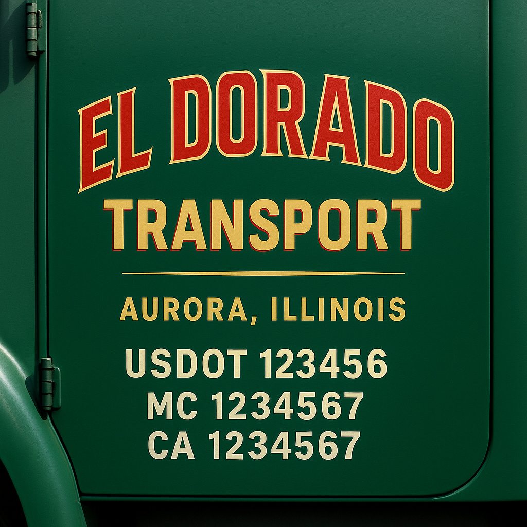 Custom Truck Door Decal Sticker Label Signs For Compliance | USDOT Truck Door Decal Lettering For Trucking & Transport Companies