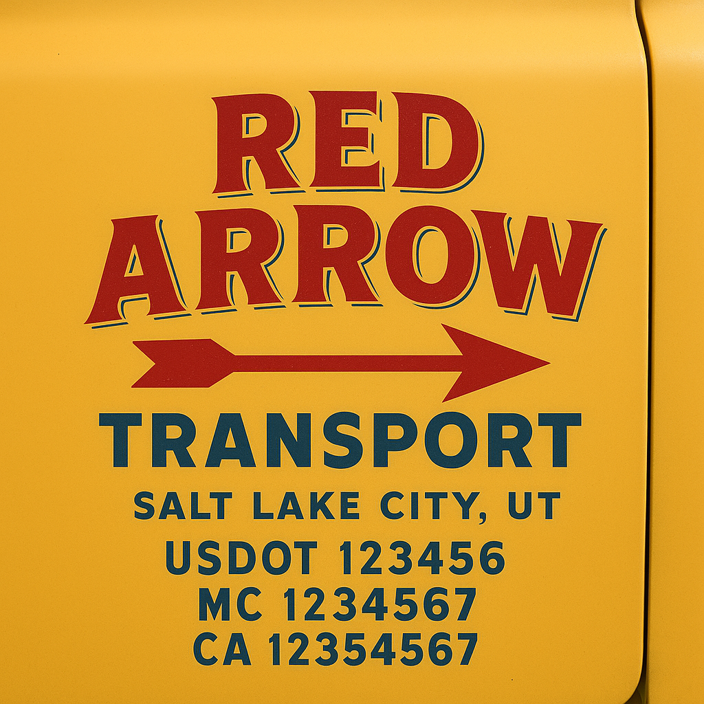 Custom Truck Door Decal Sticker Label Signs For Compliance | USDOT Truck Door Decal Lettering For Trucking & Transport Companies