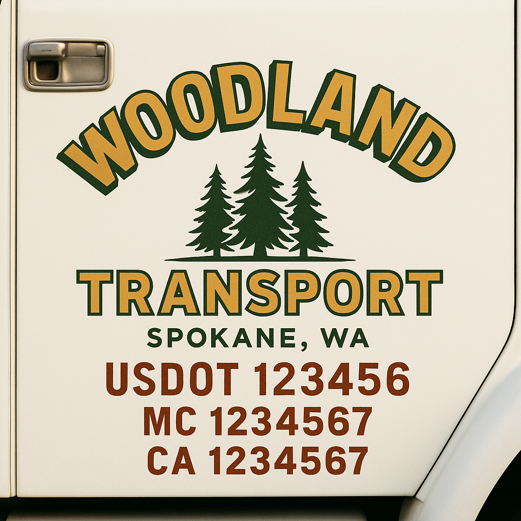 Custom Truck Door Decal Sticker Label Signs For Compliance | USDOT Truck Door Decal Lettering For Trucking & Transport Companies