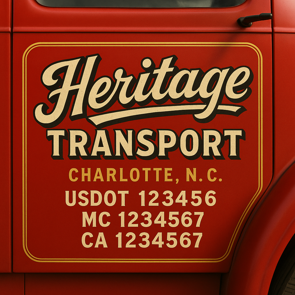Custom Truck Door Decal Sticker Label Signs For Compliance | USDOT Truck Door Decal Lettering For Trucking & Transport Companies