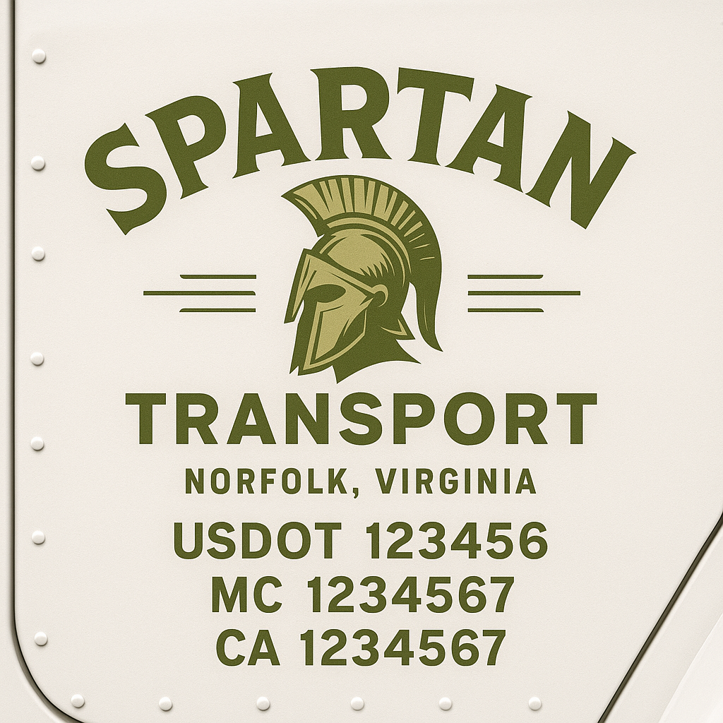 Custom Truck Door Decal Sticker Label Signs For Compliance | USDOT Truck Door Decal Lettering For Trucking & Transport Companies