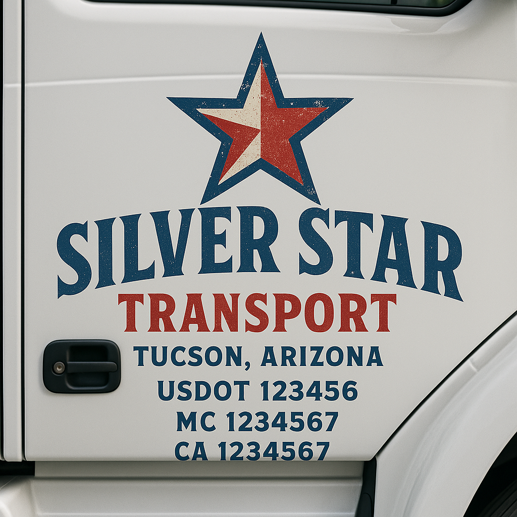 Custom Truck Door Decal Sticker Label Signs For Compliance | USDOT Truck Door Decal Lettering For Trucking & Transport Companies
