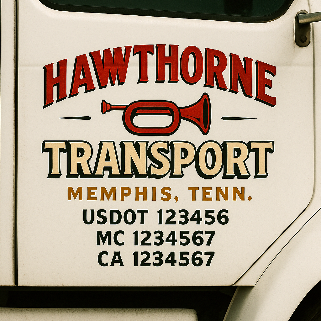 Custom Truck Door Decal Sticker Label Signs For Compliance | USDOT Truck Door Decal Lettering For Trucking & Transport Companies