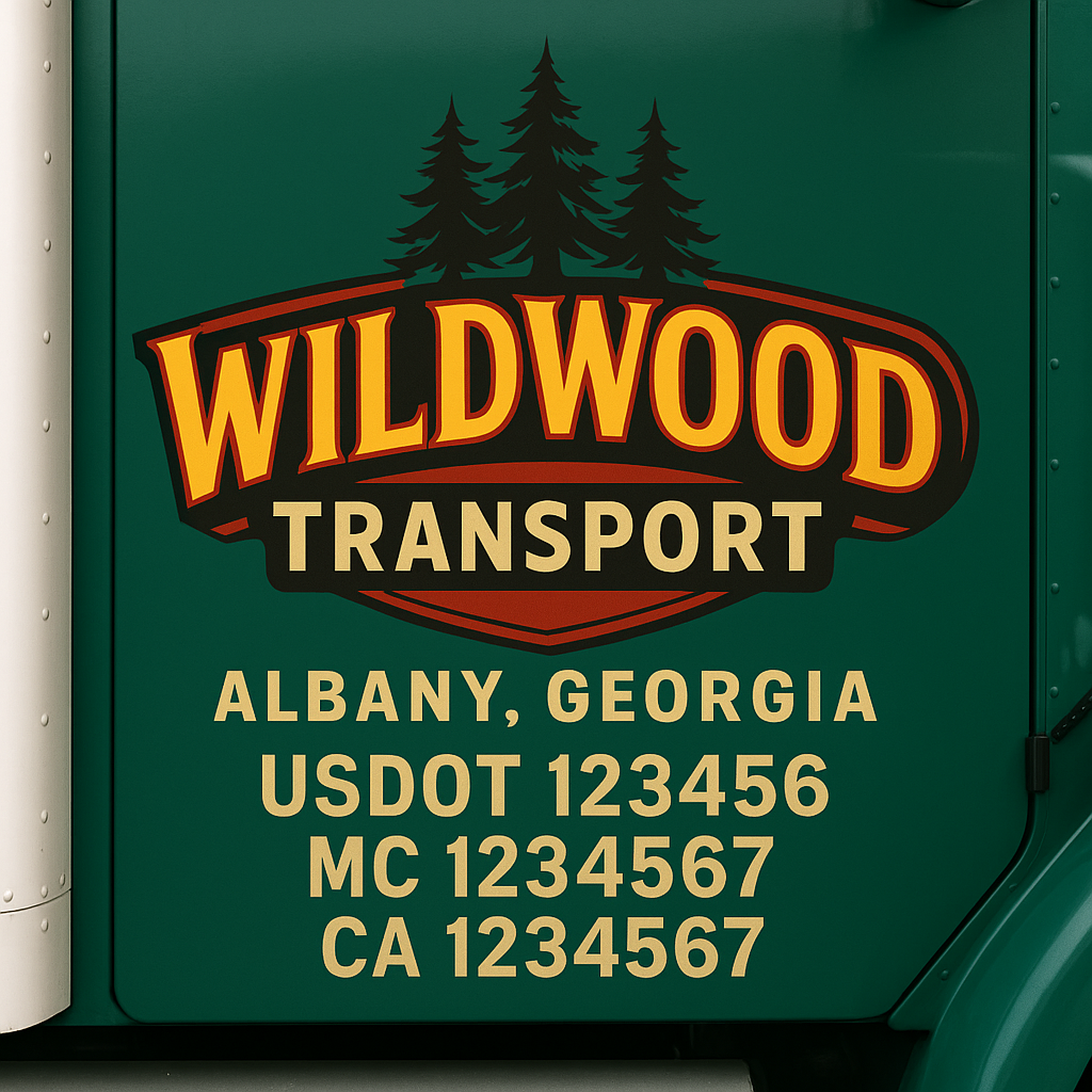 Custom Truck Door Decal Sticker Label Signs For Compliance | USDOT Truck Door Decal Lettering For Trucking & Transport Companies
