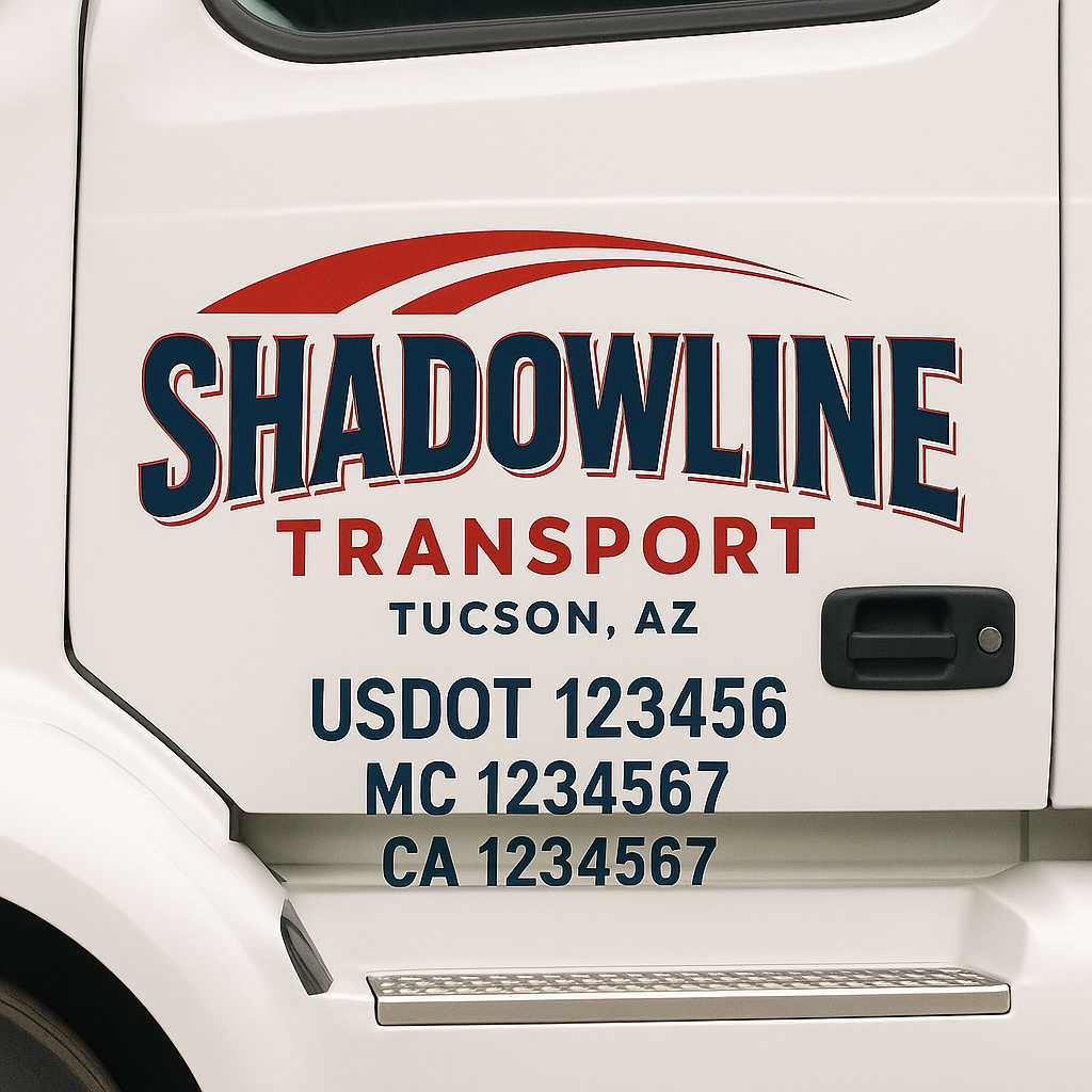 Custom Truck Door Decal Sticker Label Signs For Compliance | USDOT Truck Door Decal Lettering For Trucking & Transport Companies