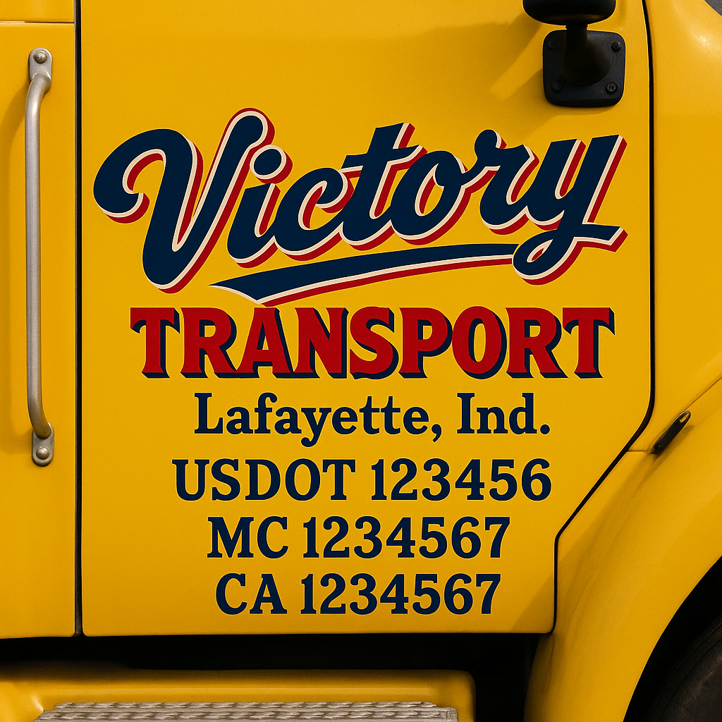 Custom Truck Door Decal Sticker Label Signs For Compliance | USDOT Truck Door Decal Lettering For Trucking & Transport Companies