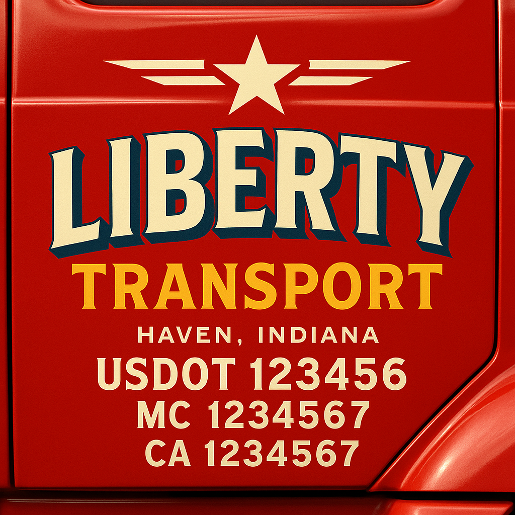 Custom Truck Door Decal Sticker Label Signs For Compliance | USDOT Truck Door Decal Lettering For Trucking & Transport Companies