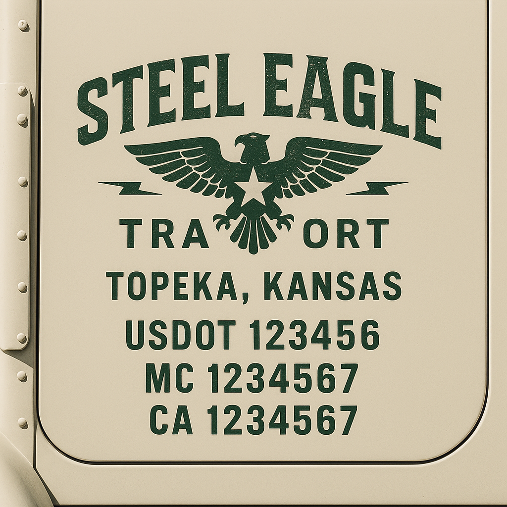Custom Truck Door Decal Sticker Label Signs For Compliance | USDOT Truck Door Decal Lettering For Trucking & Transport Companies
