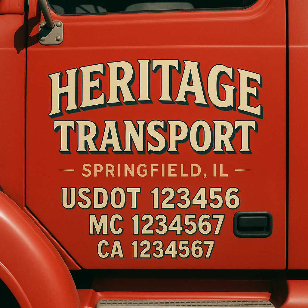 Custom Truck Door Decal Sticker Label Signs For Compliance | USDOT Truck Door Decal Lettering For Trucking & Transport Companies
