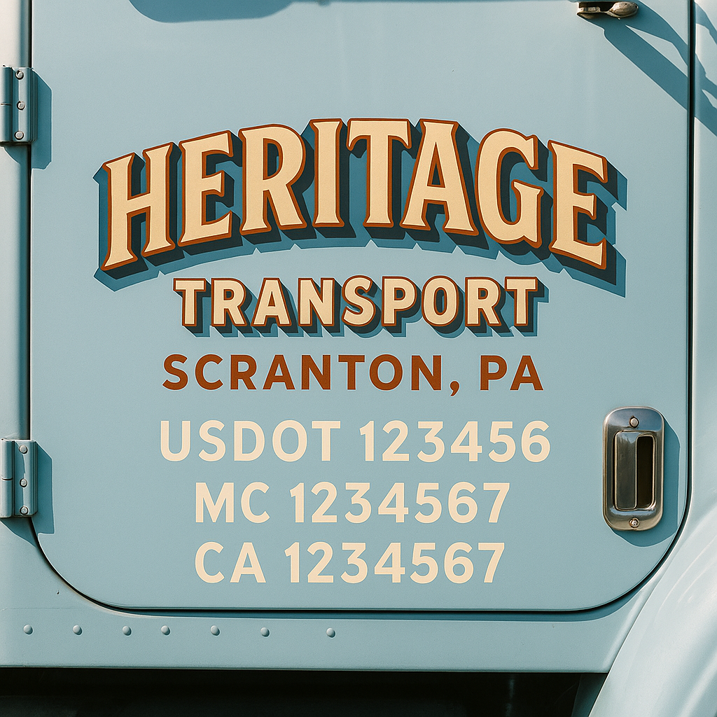 Custom Truck Door Decal Sticker Label Signs For Compliance | USDOT Truck Door Decal Lettering For Trucking & Transport Companies
