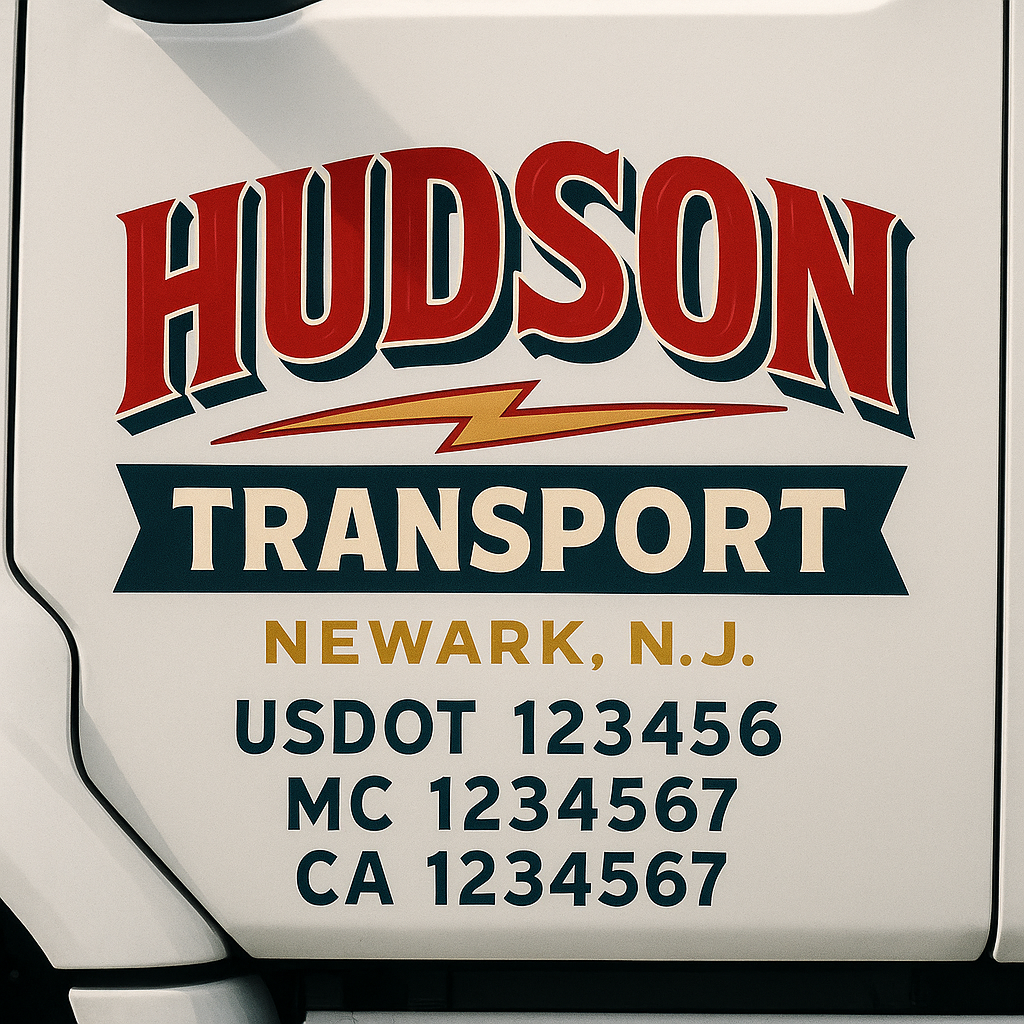 Custom Truck Door Decal Sticker Label Signs For Compliance | USDOT Truck Door Decal Lettering For Trucking & Transport Companies