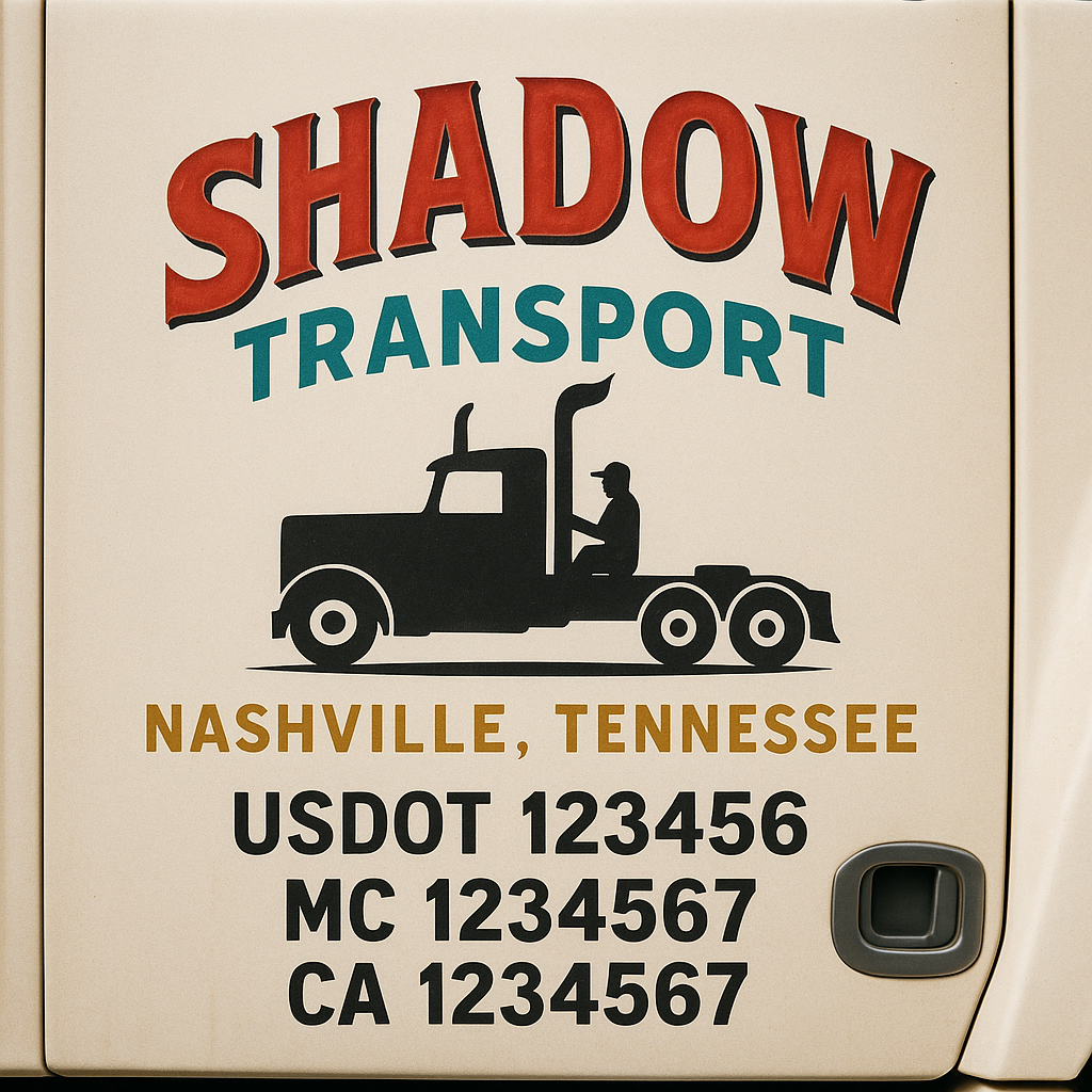 Custom Truck Door Decal Sticker Label Signs For Compliance | USDOT Truck Door Decal Lettering For Trucking & Transport Companies