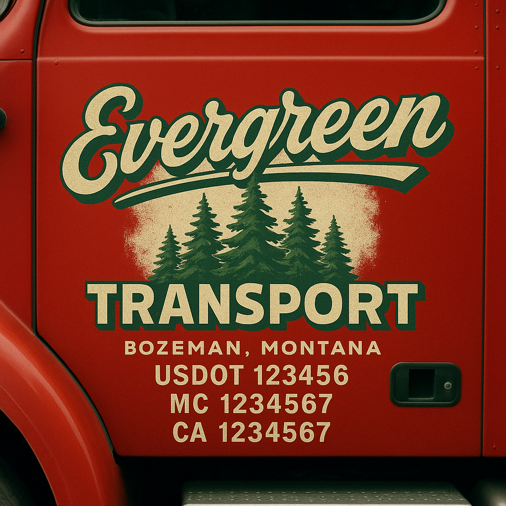 Custom Truck Door Decal Sticker Label Signs For Compliance | USDOT Truck Door Decal Lettering For Trucking & Transport Companies
