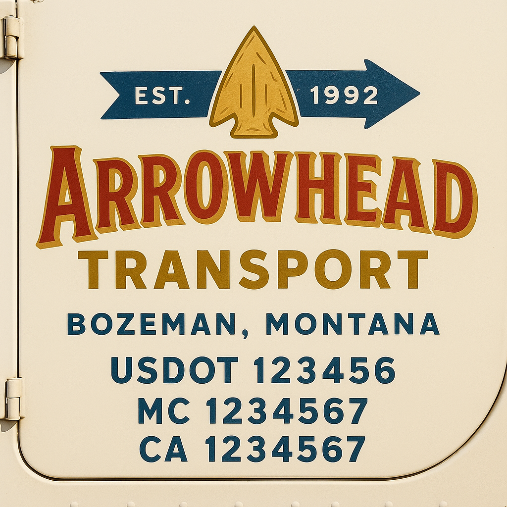 Custom Truck Door Decal Sticker Label Signs For Compliance | USDOT Truck Door Decal Lettering For Trucking & Transport Companies