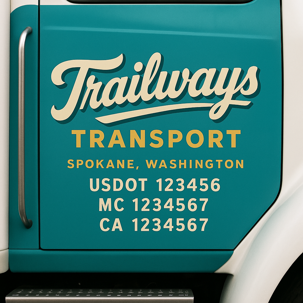 Custom Truck Door Decal Sticker Label Signs For Compliance | USDOT Truck Door Decal Lettering For Trucking & Transport Companies