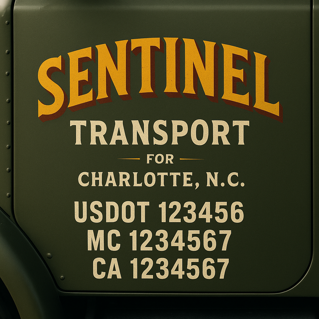 Custom Truck Door Decal Sticker Label Signs For Compliance | USDOT Truck Door Decal Lettering For Trucking & Transport Companies