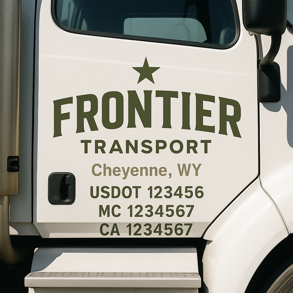 Custom Truck Door Decal Sticker Label Signs For Compliance | USDOT Truck Door Decal Lettering For Trucking & Transport Companies