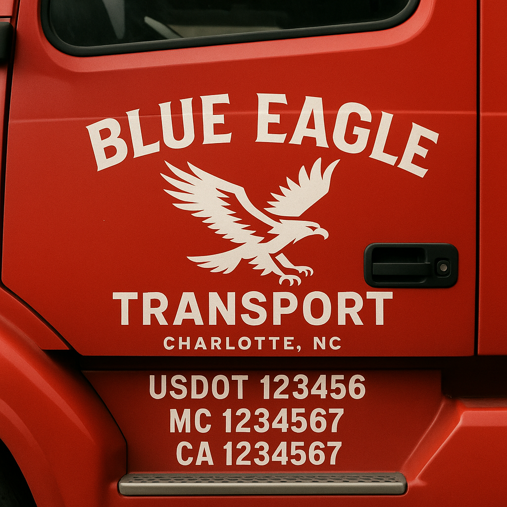 Custom Truck Door Decal Sticker Label Signs For Compliance | USDOT Truck Door Decal Lettering For Trucking & Transport Companies