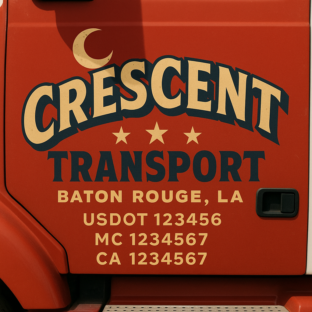 Custom Truck Door Decal Sticker Label Signs For Compliance | USDOT Truck Door Decal Lettering For Trucking & Transport Companies