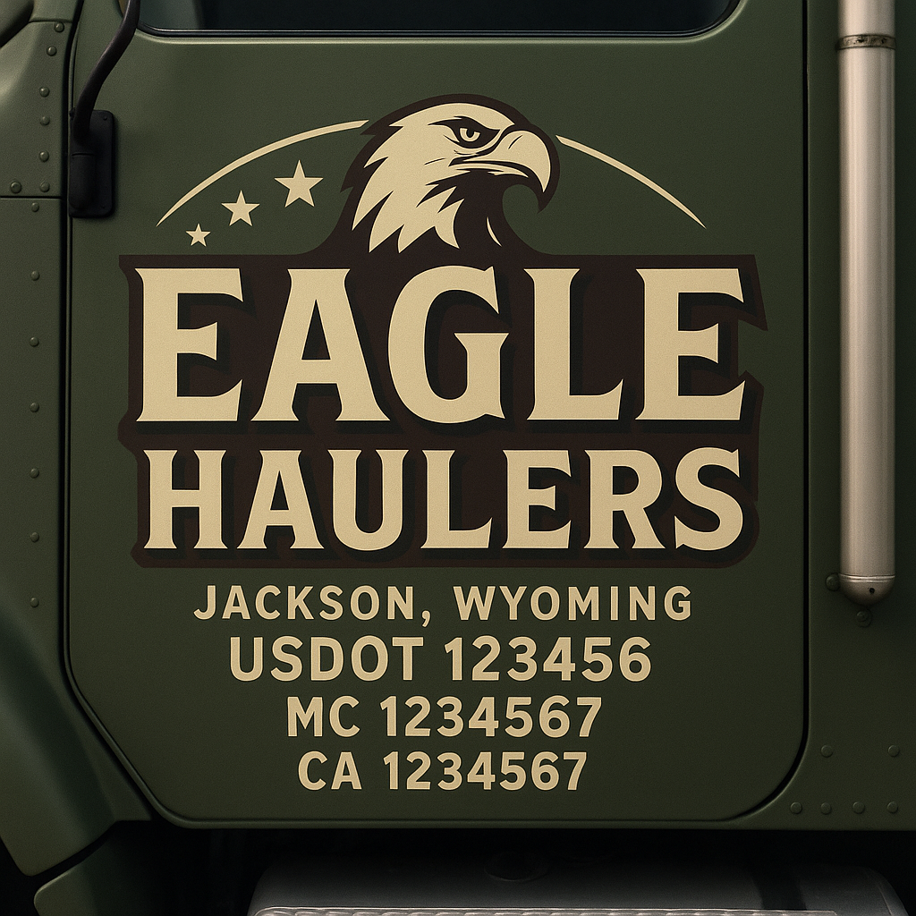 Custom Truck Door Decal Sticker Label Signs For Compliance | USDOT Truck Door Decal Lettering For Trucking & Transport Companies
