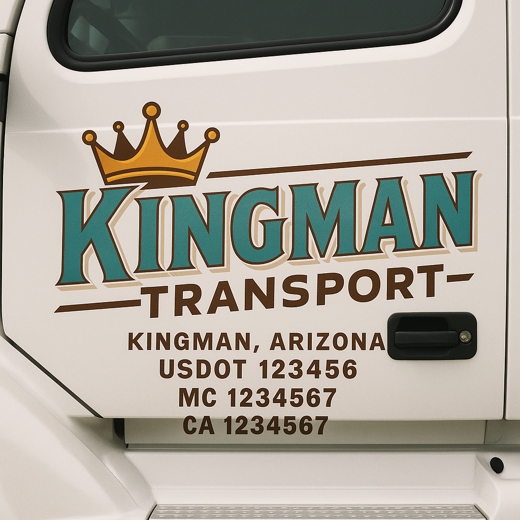 Custom Truck Door Decal Sticker Label Signs For Compliance | USDOT Truck Door Decal Lettering For Trucking & Transport Companies