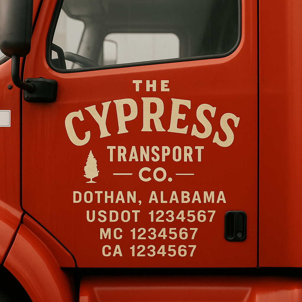 Custom Truck Door Decal Sticker Label Signs For Compliance | USDOT Truck Door Decal Lettering For Trucking & Transport Companies