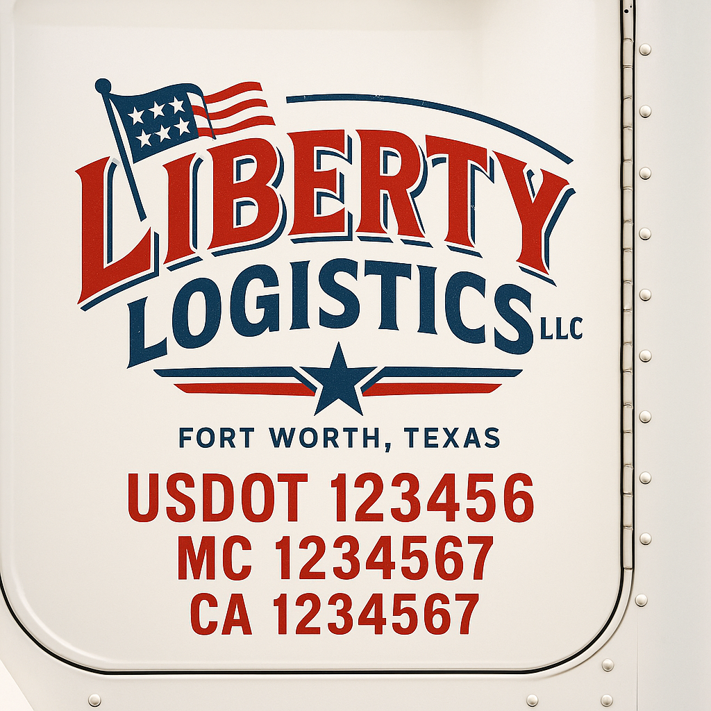 Custom Truck Door Decal Sticker Label Signs For Compliance | USDOT Truck Door Decal Lettering For Trucking & Transport Companies