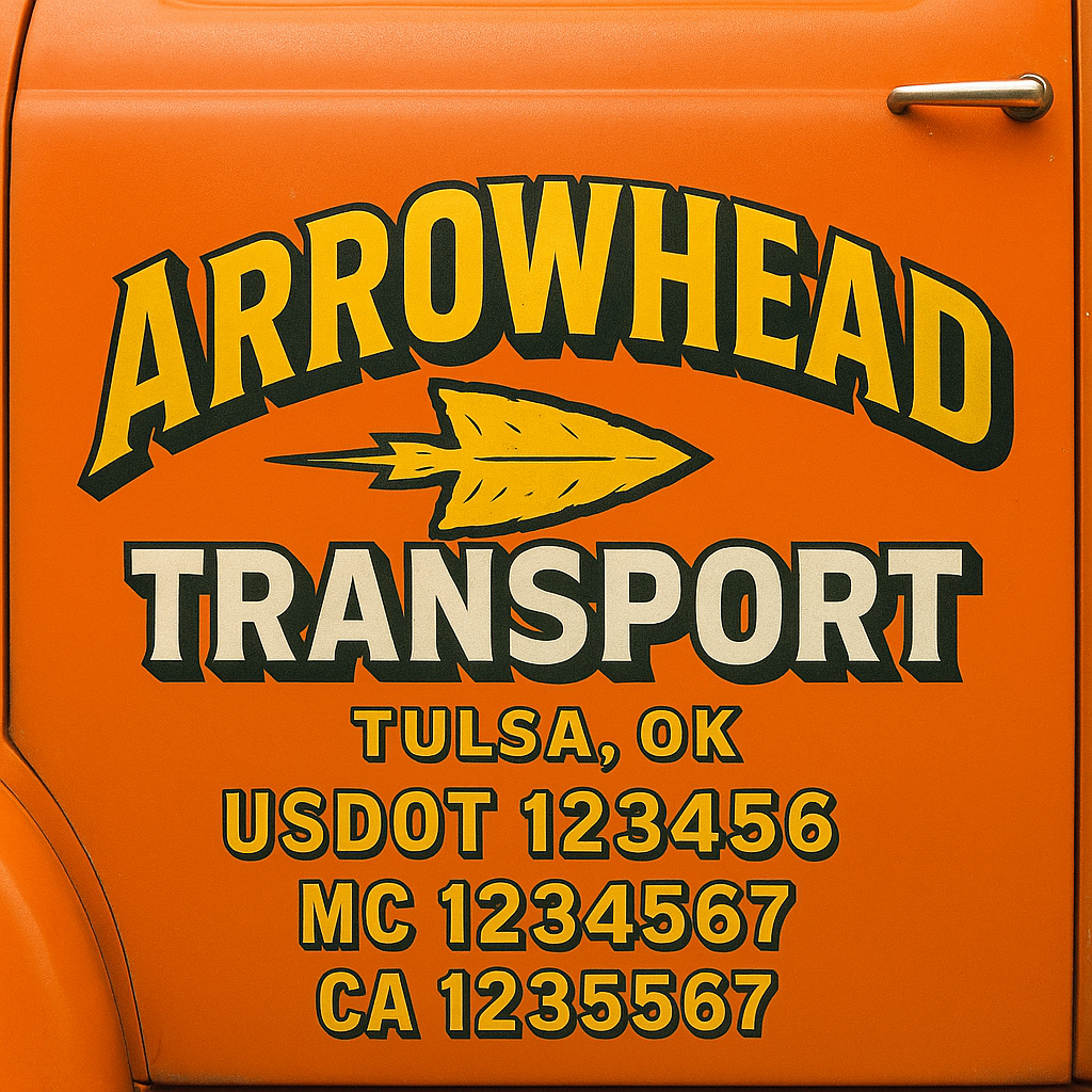 Custom Truck Door Decal Sticker Label Signs For Compliance | USDOT Truck Door Decal Lettering For Trucking & Transport Companies