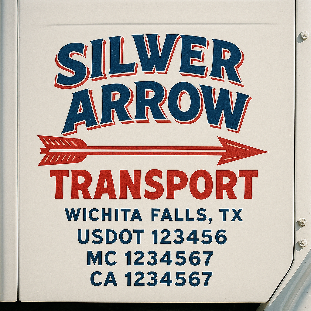 Custom Truck Door Decal Sticker Label Signs For Compliance | USDOT Truck Door Decal Lettering For Trucking & Transport Companies
