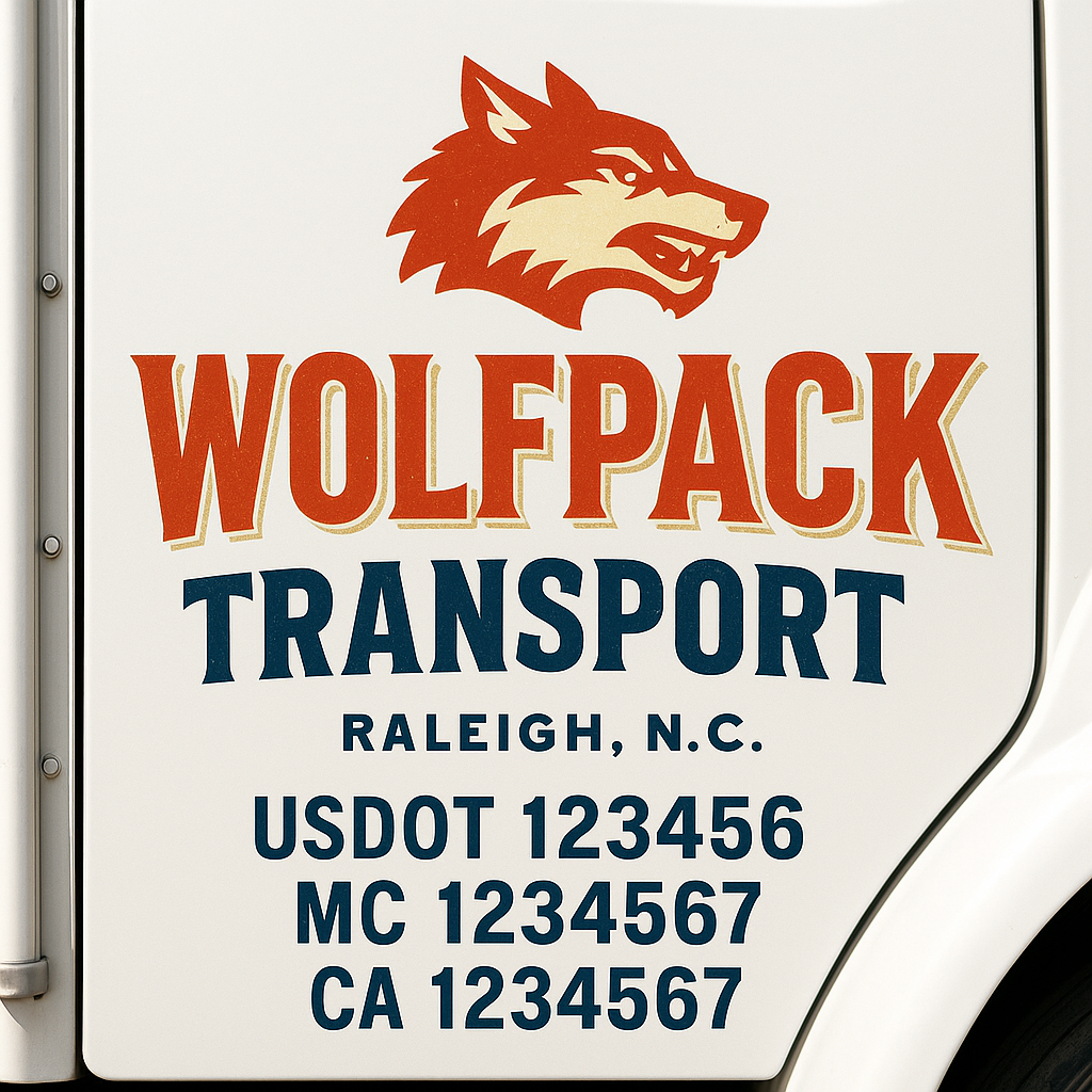 Custom Truck Door Decal Sticker Label Signs For Compliance | USDOT Truck Door Decal Lettering For Trucking & Transport Companies