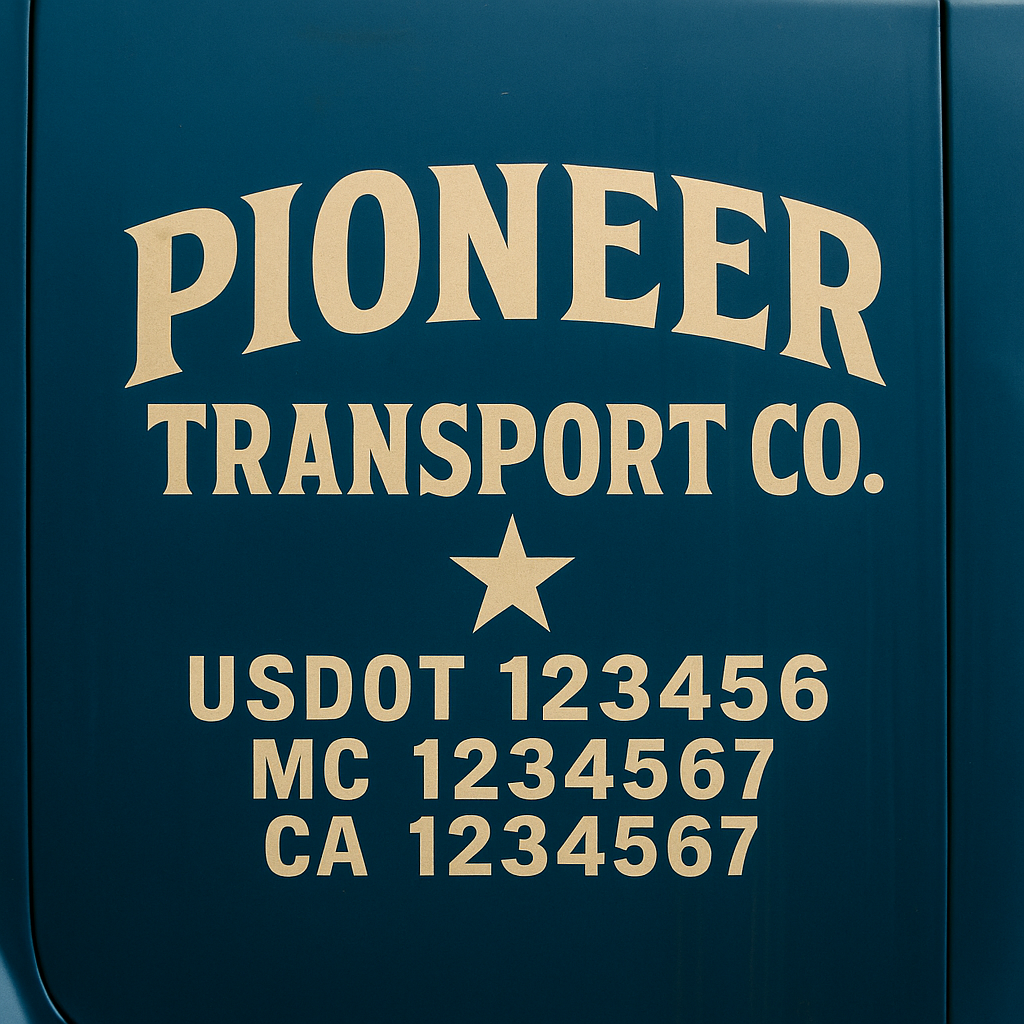 Custom Truck Door Decal Sticker Label Signs For Compliance | USDOT Truck Door Decal Lettering For Trucking & Transport Companies