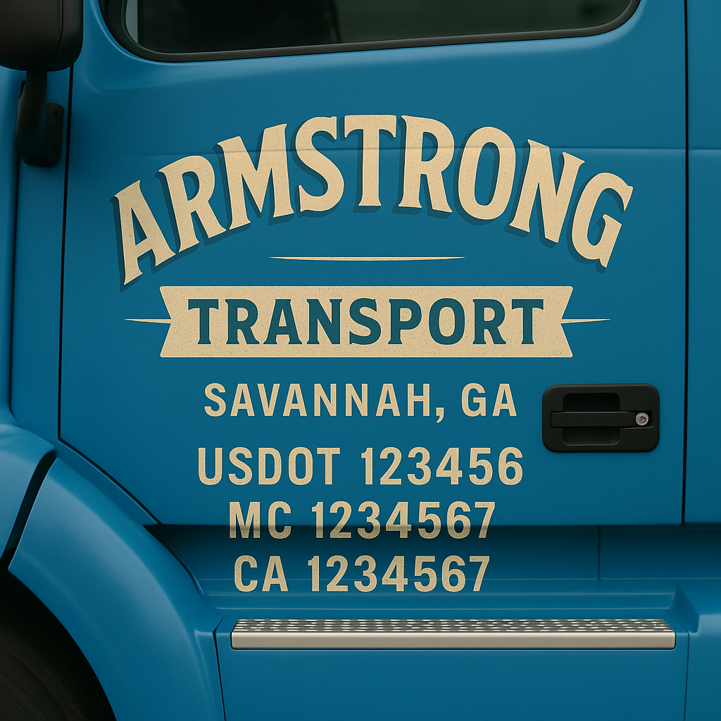 Custom Truck Door Decal Sticker Label Signs For Compliance | USDOT Truck Door Decal Lettering For Trucking & Transport Companies