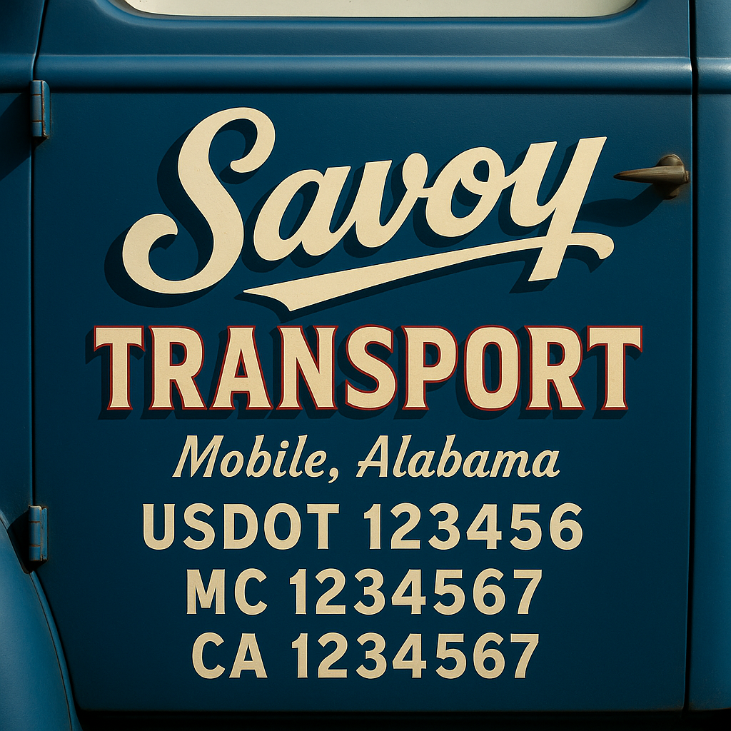 Custom Truck Door Decal Sticker Label Signs For Compliance | USDOT Truck Door Decal Lettering For Trucking & Transport Companies