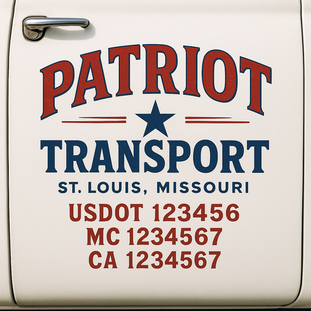 Custom Truck Door Decal Sticker Label Signs For Compliance | USDOT Truck Door Decal Lettering For Trucking & Transport Companies