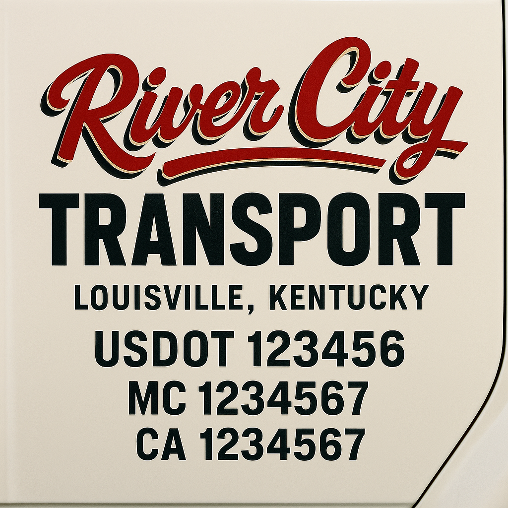 Custom Truck Door Decal Sticker Label Signs For Compliance | USDOT Truck Door Decal Lettering For Trucking & Transport Companies