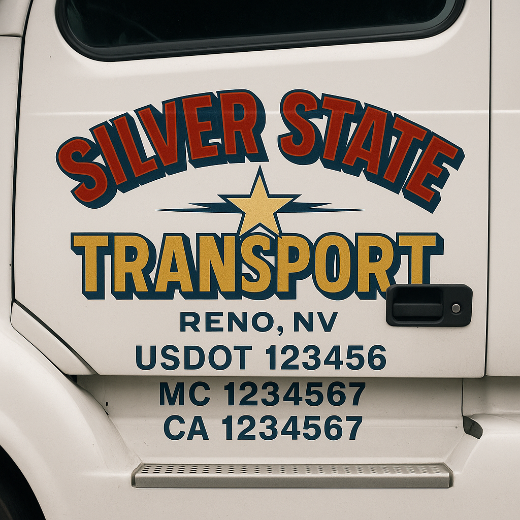 Custom Truck Door Decal Sticker Label Signs For Compliance | USDOT Truck Door Decal Lettering For Trucking & Transport Companies