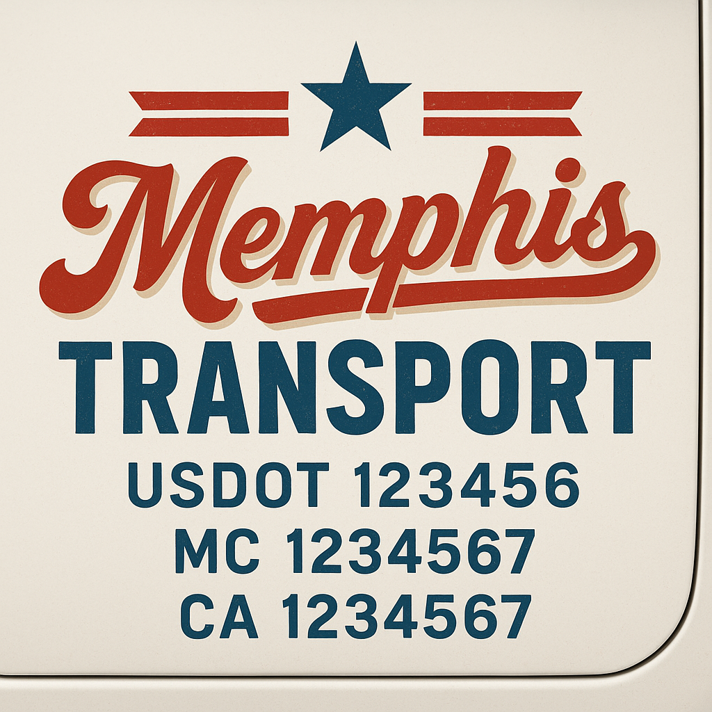 Custom Truck Door Decal Sticker Label Signs For Compliance | USDOT Truck Door Decal Lettering For Trucking & Transport Companies