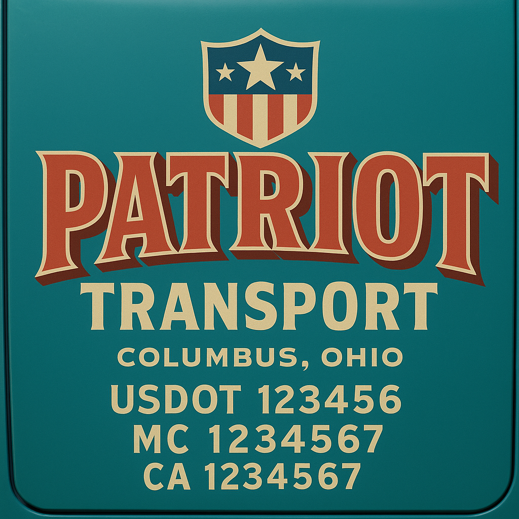 Custom Truck Door Decal Sticker Label Signs For Compliance | USDOT Truck Door Decal Lettering For Trucking & Transport Companies
