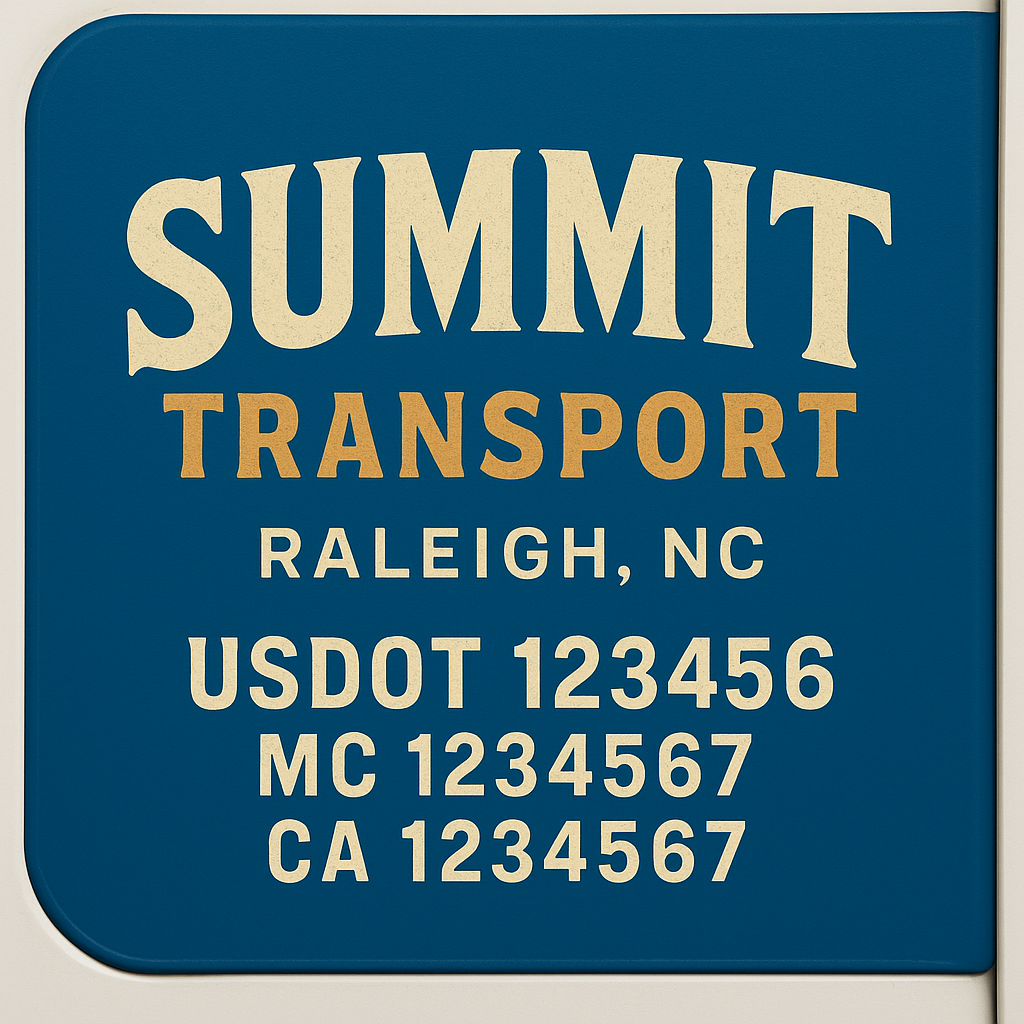 Custom Truck Door Decal Sticker Label Signs For Compliance | USDOT Truck Door Decal Lettering For Trucking & Transport Companies